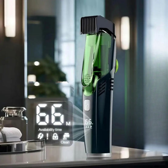 מכונת גילוח עם תא ניקוי מובנה